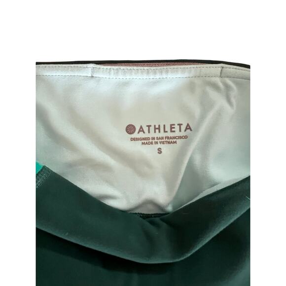 Athleta Elation Asym Colorblock 7/8 Tights in Dragonfly Green, S - Picture 4 of 6